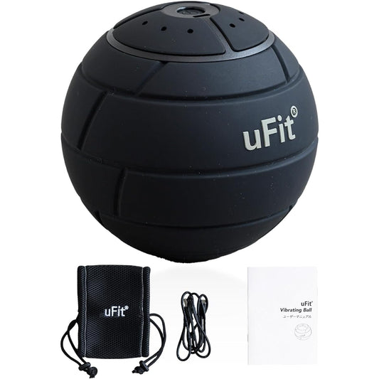 [Former professional table tennis player Jun Mizutani's favorite] uFit Vibrating Ball Vibrating Ball Myofascial Release Stretch Ball Electric Back Butt Thighs Chest Muscle Training 180 Days Warranty Japanese Company Japanese Instruction Manual