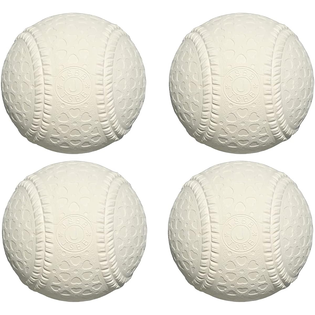 Nagase Kenko Kenko Ball Officially Licensed Ball No. J (For Elementary School Students) Softball Officially Licensed Ball Rose 4 Ball Set