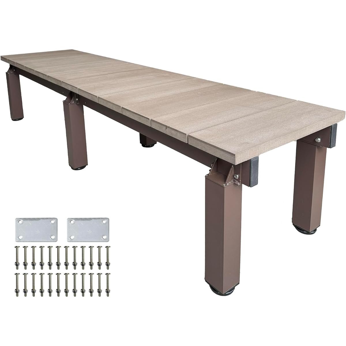 igarden Edge Stand DX Dark Brown Width 180cm Depth 45cm Height 40~44cm Adjustable iWood Artificial Wood Aluminum Alloy IGarden Original i1845db