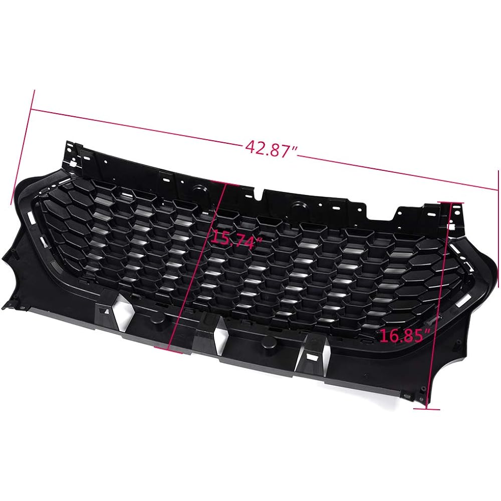 Front Bumper Grill Ford Escape Kuga 2017 Model Compatible Exterior Grill Gloss Glossy Black Protection Grill Guard Honeycomb Mesh Style
