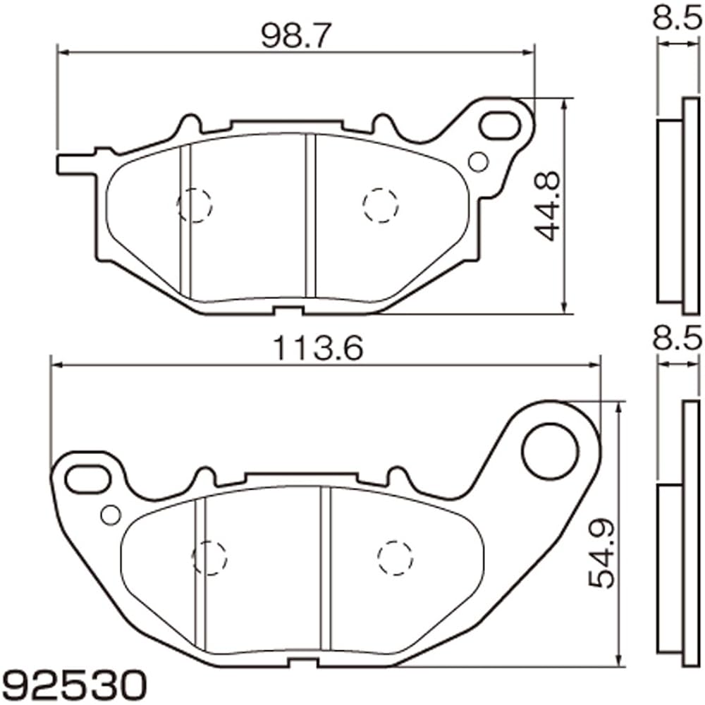 Daytona Motorcycle Brake Pad Red Pad (Semi Metal Pad) MT-03(16-21) YZF-R3 ABS(15-21) MT-25(16-21) XMAX[250](18-22) YZF-