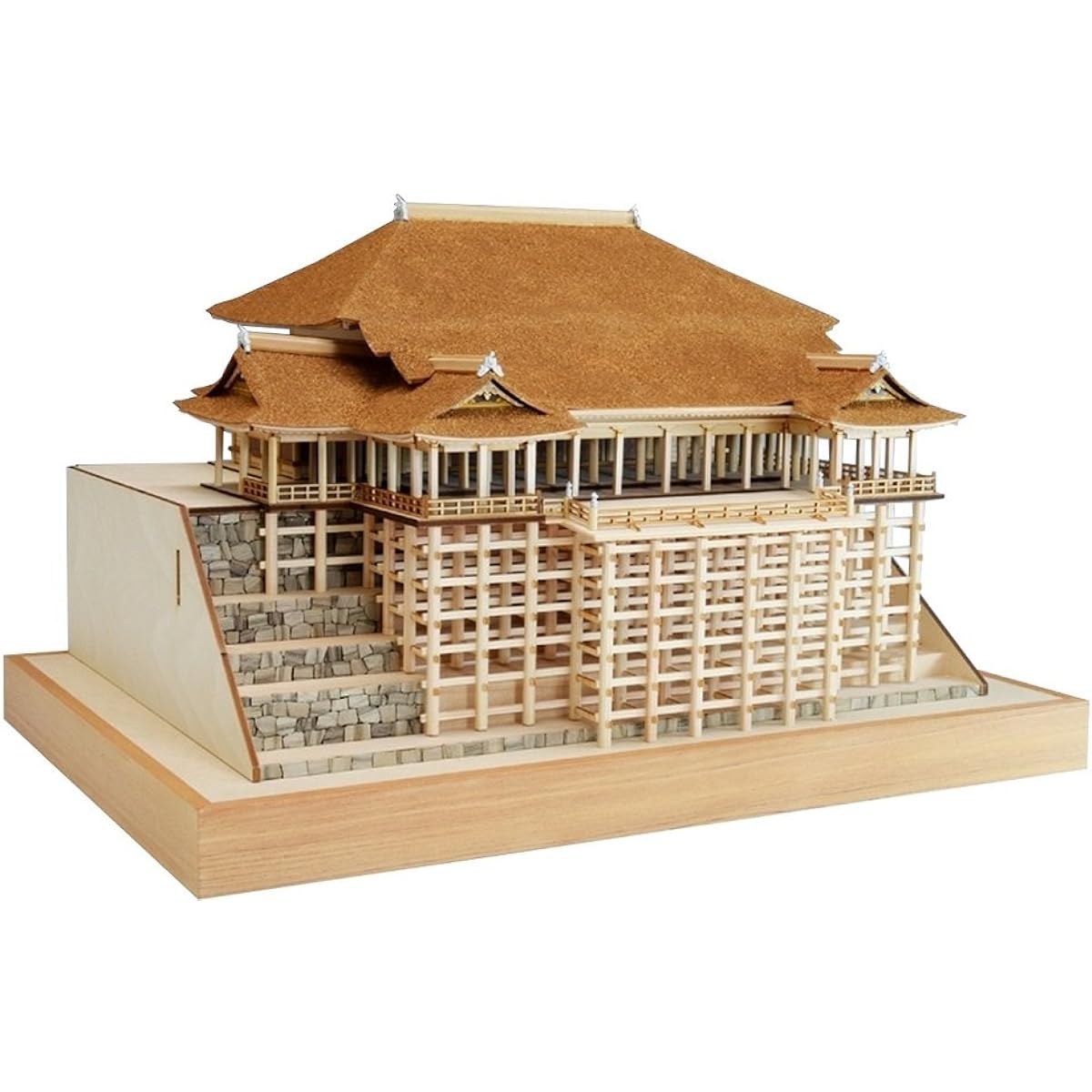 Woody Joe 1/150 Kiyomizu Temple Main Hall/Stage Wooden Architectural Model Assembly Kit