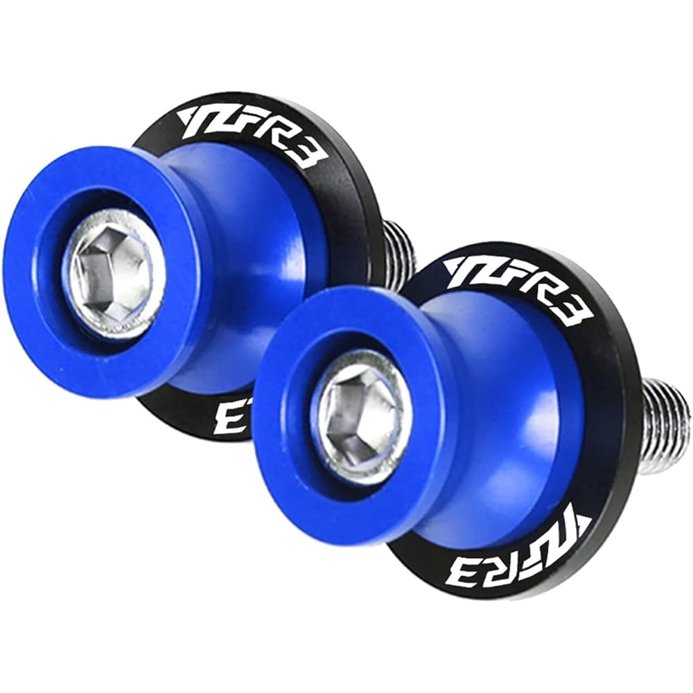 Swingarm Spool Stand Screw Slider Motorcycle CNC Parts Aluminum 6MM Swingarm Spool Stand Screw Slider For YA-MA-HA YZF-R3 YZFR3 2015 2016 2017 2018 2019 2020 (Color : Blue)