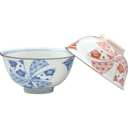 Kyoto ware, Kiyomizu ware, Iwakagama set rice bowl, flower carriage LGH558