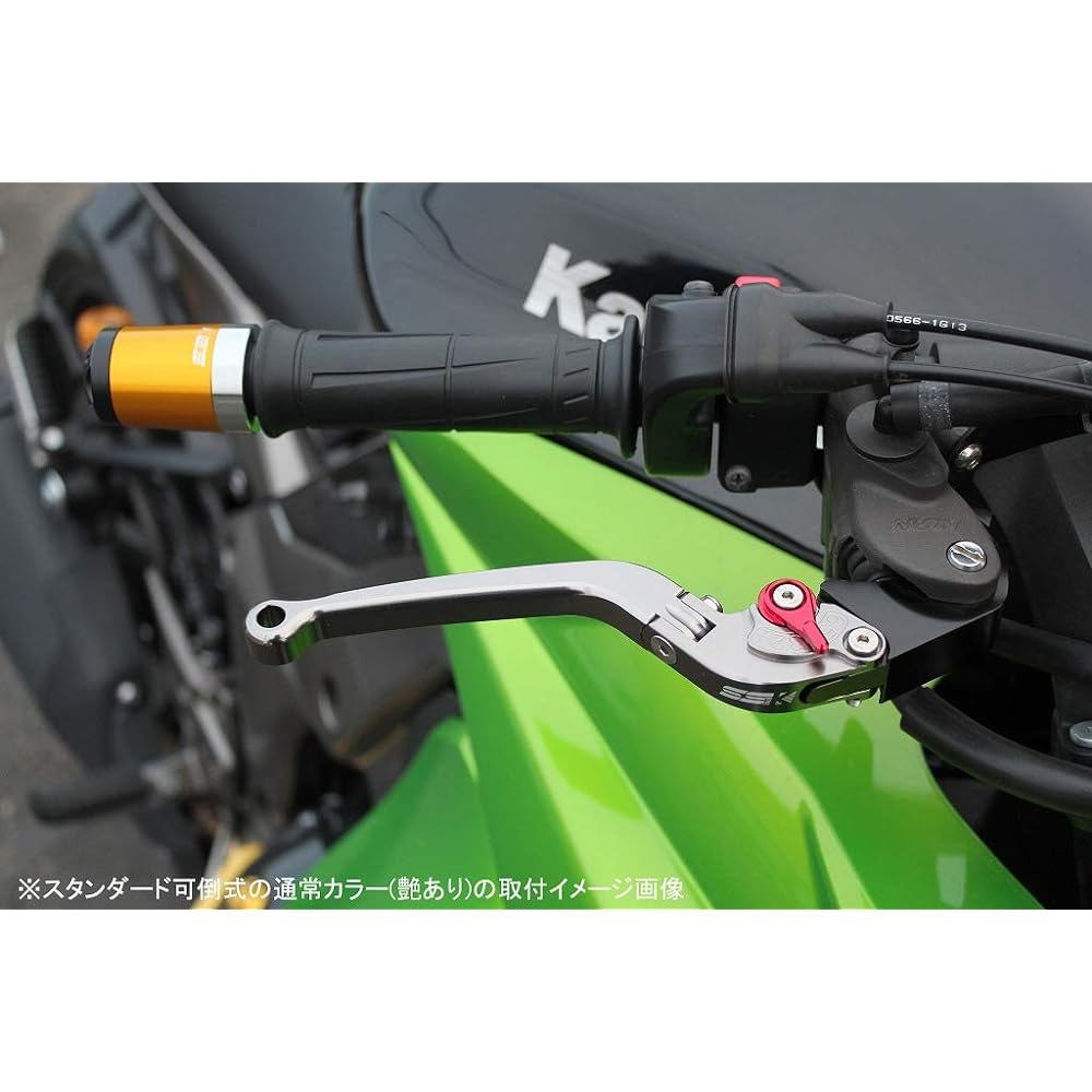 SSK Adjustment Lever Standard Foldable Lever Body Color: Matte Titanium Adjuster Color: Matte Gold NINJA ZX-10R 2016-2018 NINJA ZX-10RR 2016-2018 NINJA ZX-10R KRT Edition 2016-2018 LVAM031TM-GD