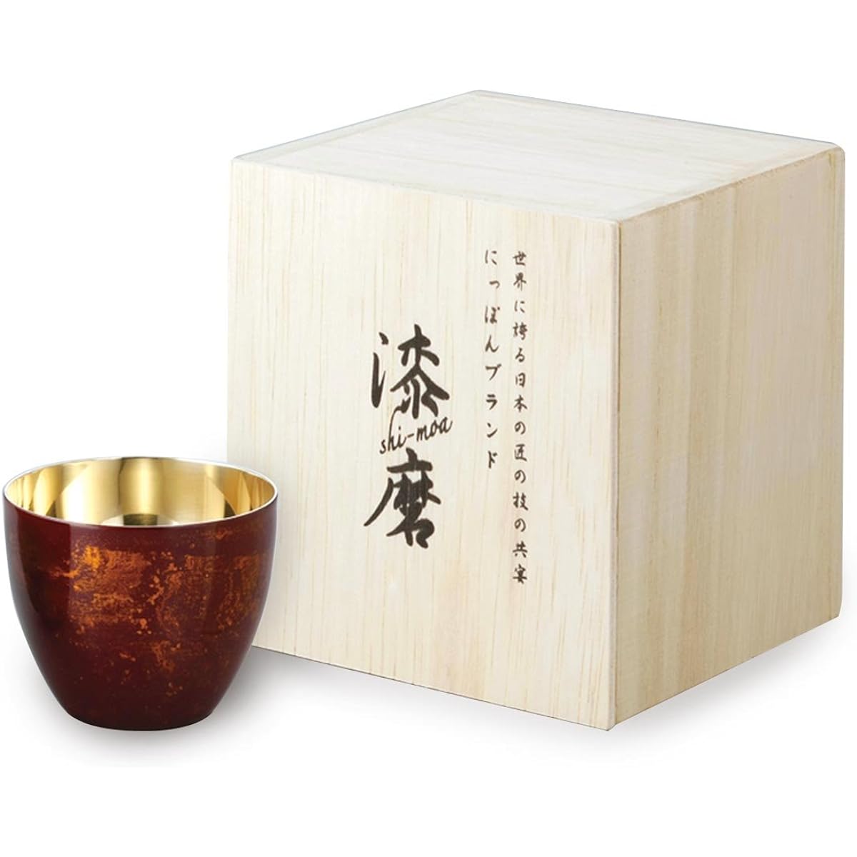 Asahi lacquer double layered sake cup red lacquer sink SCW-GK502