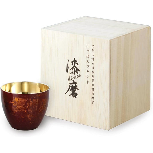 Asahi lacquer double layered sake cup red lacquer sink SCW-GK502