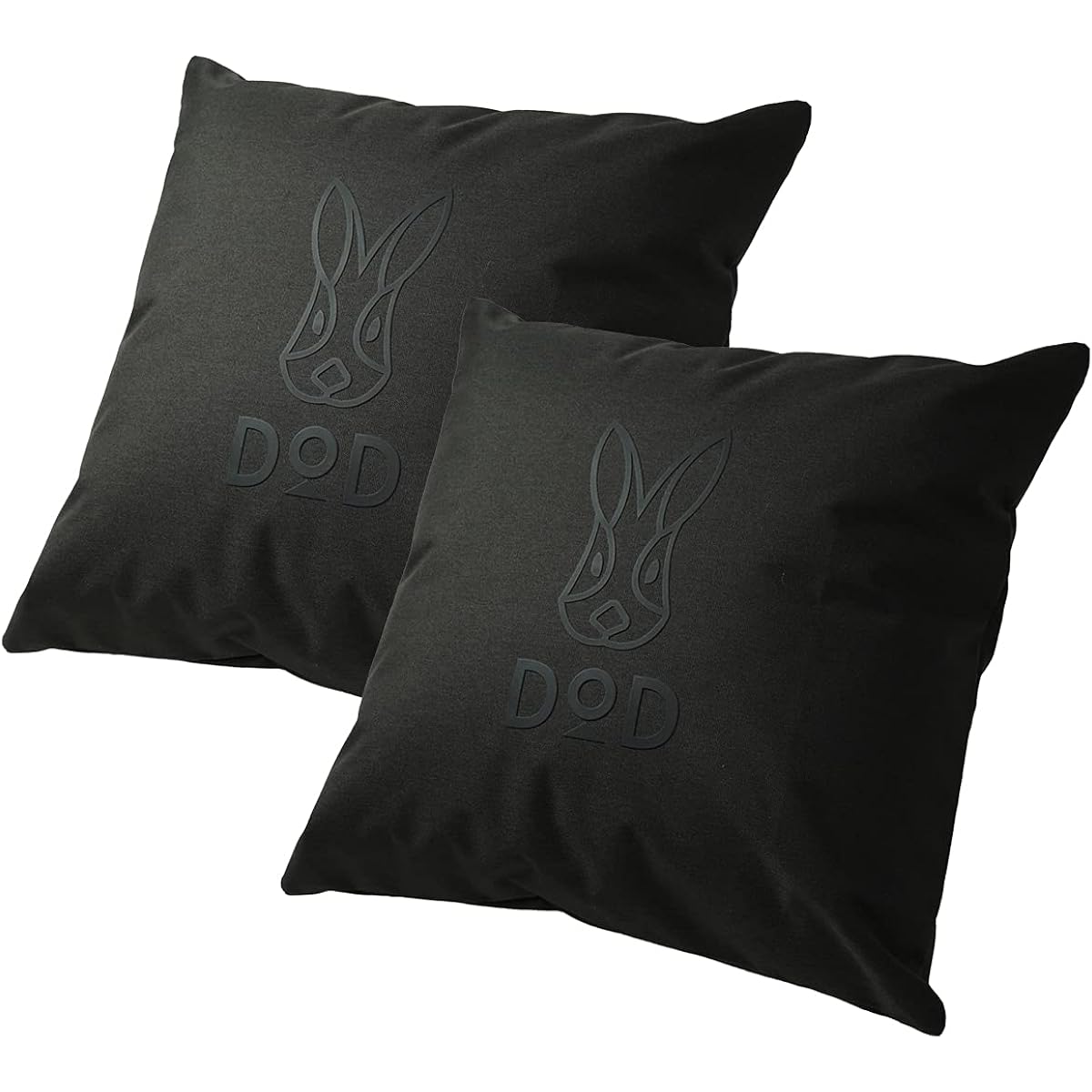 DOD Cushion Cover (2 pieces) For Camping, Made of High Strength Fabric CC1-837-GY Black (Approx.) W45 x D45cm