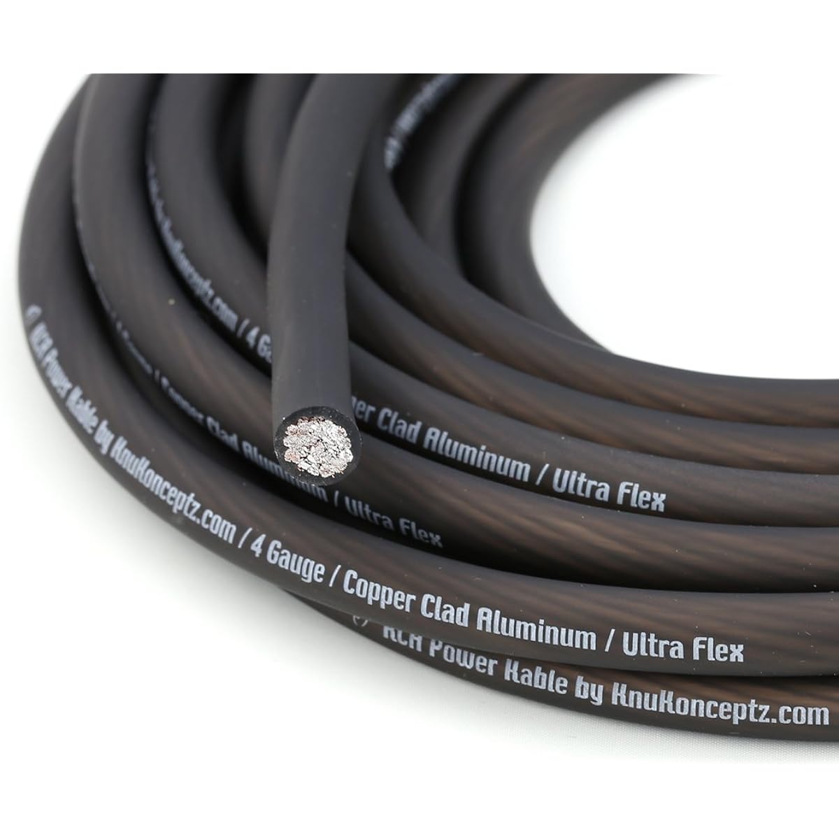KnuKonceptz KCA 4 Gauge Black Ultra Flex CCA Power Wire Cable 5M (Parallel Import)