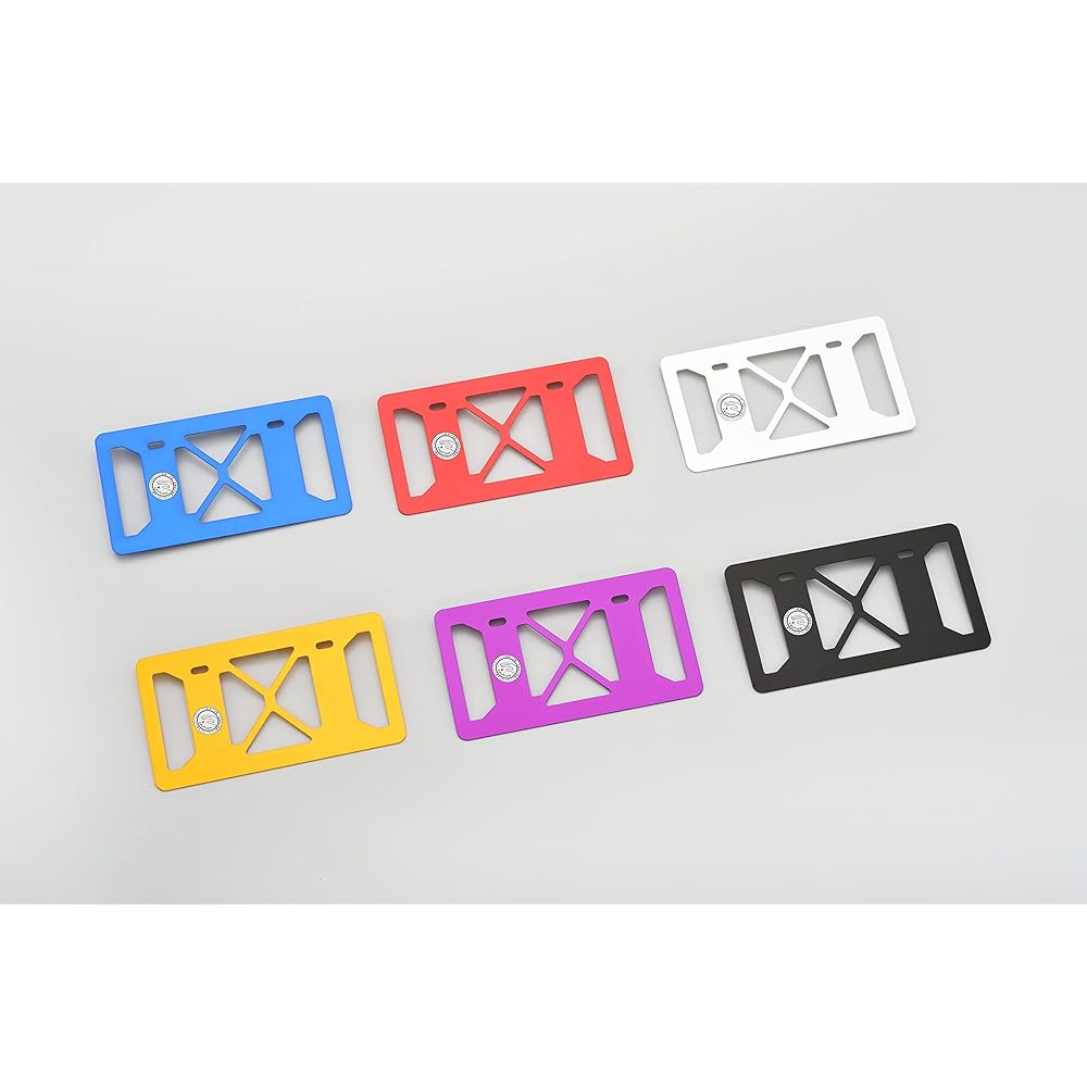 POSH Motorcycle Aluminum License Back Plate L Size Pole Type for 126cc and above Black 500391-06-10