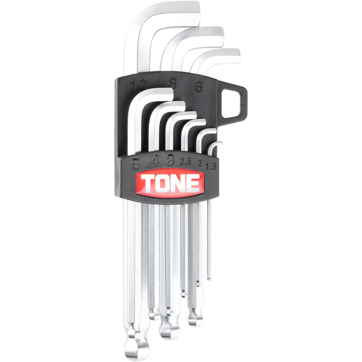 TONE Short neck ball point L type wrench set BS900S Contents: 9 items