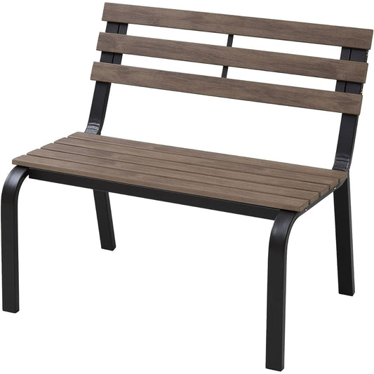 [Garden Master] Mini Garden Bench Width 79 x Depth 56.5 x Height 75cm PS Polystyrene Garden Balcony Terrace Balcony Rest Area Smoking Area Dark Brown PMB-80
