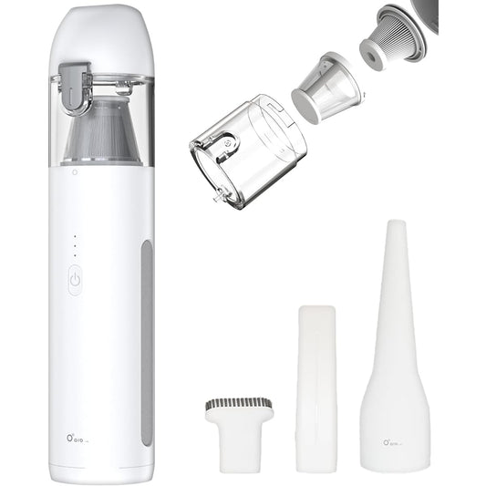 aioLAB aio-CLEAN aio-i-clean Handy Cleaner Vacuum Cleaner Cordless Car Powerful Suction Compact 18 Month Warranty Lightweight 470g USB Type-C Rechargeable Air Pump Flashlight 3IN1 15000Pa 45 Minutes Continuous Operation Multifunctional Portable Gift SHOK