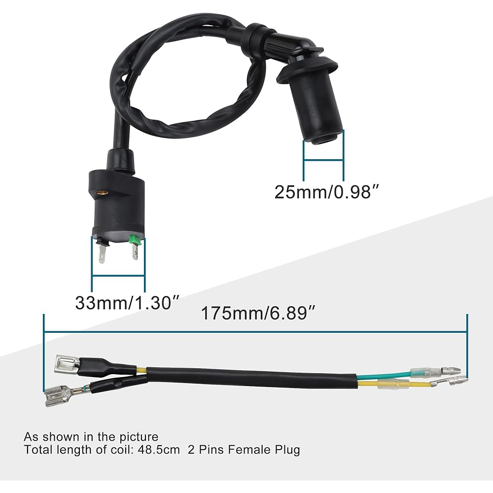 Goe Fit 2 Pinmes Plug Ignition Coil GY6 50 CC 150 CC Engine ATV Dart Bike GO KART