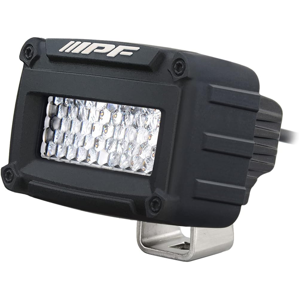 IPF Fog Lamp Work Light LED 2 Inch Single 650lm(460cd) 3200K Bulb Color for 12V Diffused Light Distribution Outdoor Lantern Lightweight Compact 641WL-1