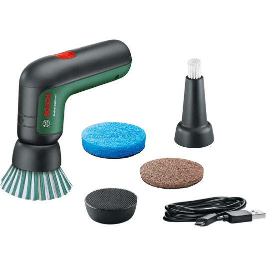 Bosch DIY 3.6V cordless cleaning brush (main body, hard brush, detail brush, pad holder, hard polishing pad, soft polishing pad, Micro USB cable included) BRUSH waterproof function Cleaning around water