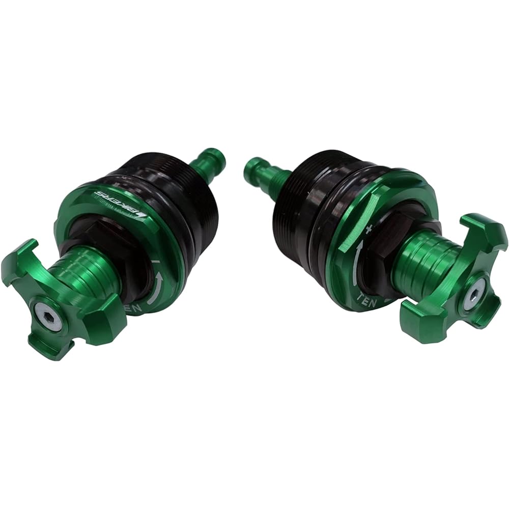 BIKERS Front Fork Adjuster Z125 PRO 2 Pieces Aluminum Green BK-K151-GRN