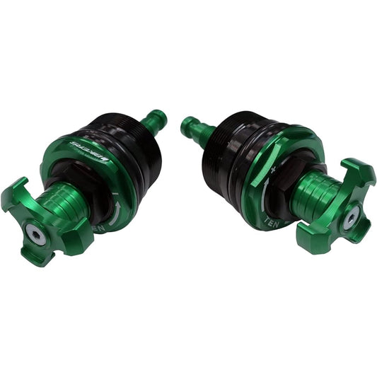 BIKERS BK-K151-GRN Z125 PRO Front Fork Adjuster, 2 Pieces, Aluminum, Green