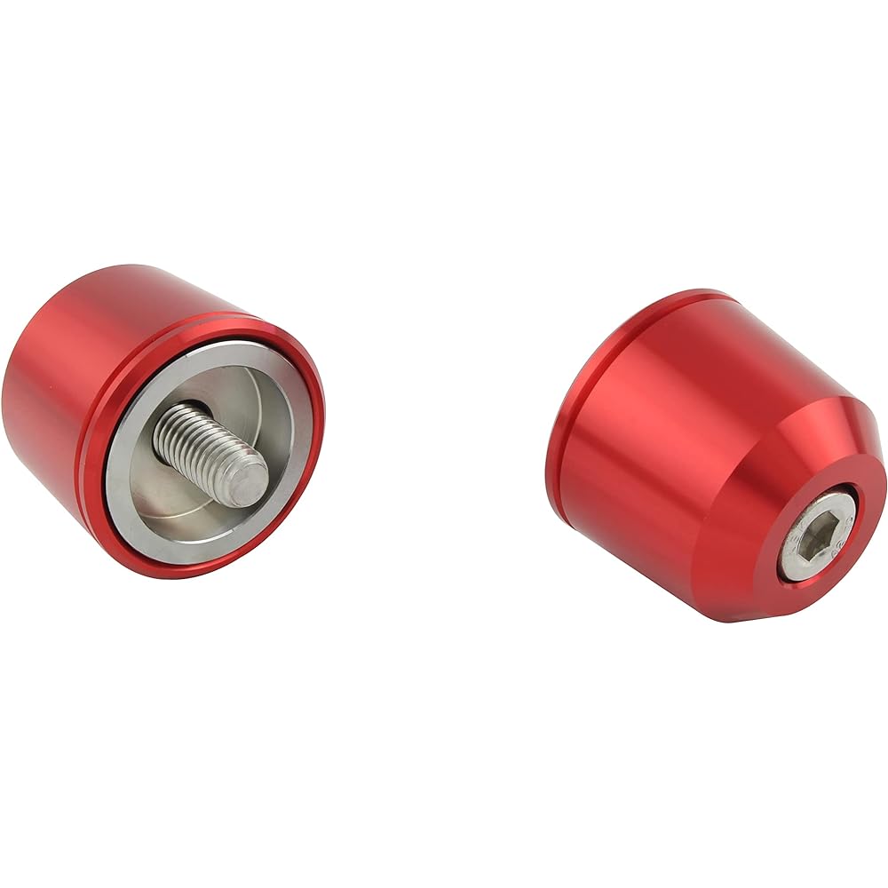 POSH Motorcycle Supplies Handlebar End Middle Weight Bar End Kawasaki Genuine Handle M8 Type ZRX1200DAEG and Others Red 032579-02-10 Bar End Cap