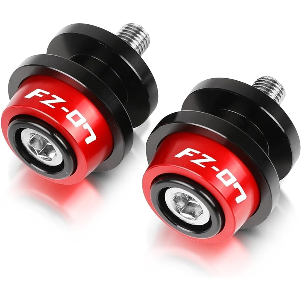 DEMUR Motorcycle Accessories Stand Screw 6mm Swingarm Slider Spool CNC For Yamaha MT07 FZ07 FZ-07 2014-2021 Swingarm Slider Spool (Size : 6MM Red)