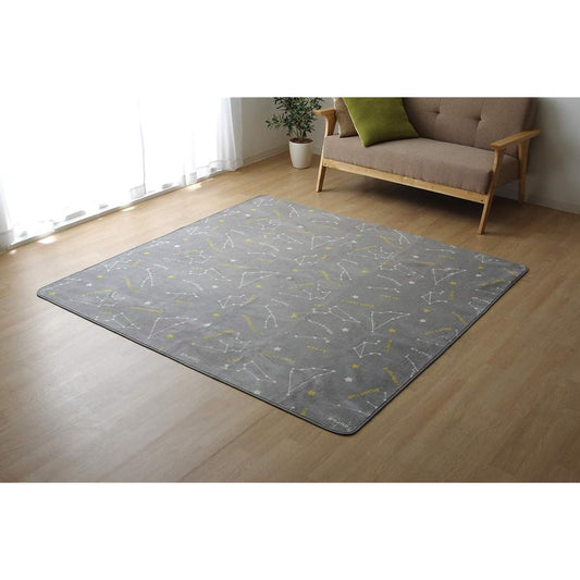 Ikehiko Rug Carpet Mat Rectangle Million Approx. 200 x 300cm Gray Flannel Star Pattern #9809984
