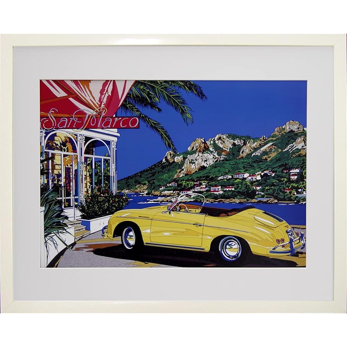 Hideto Suzuki ◆ [Small hill on the Cote d'Azur] ◆ Art print ◆ Framed