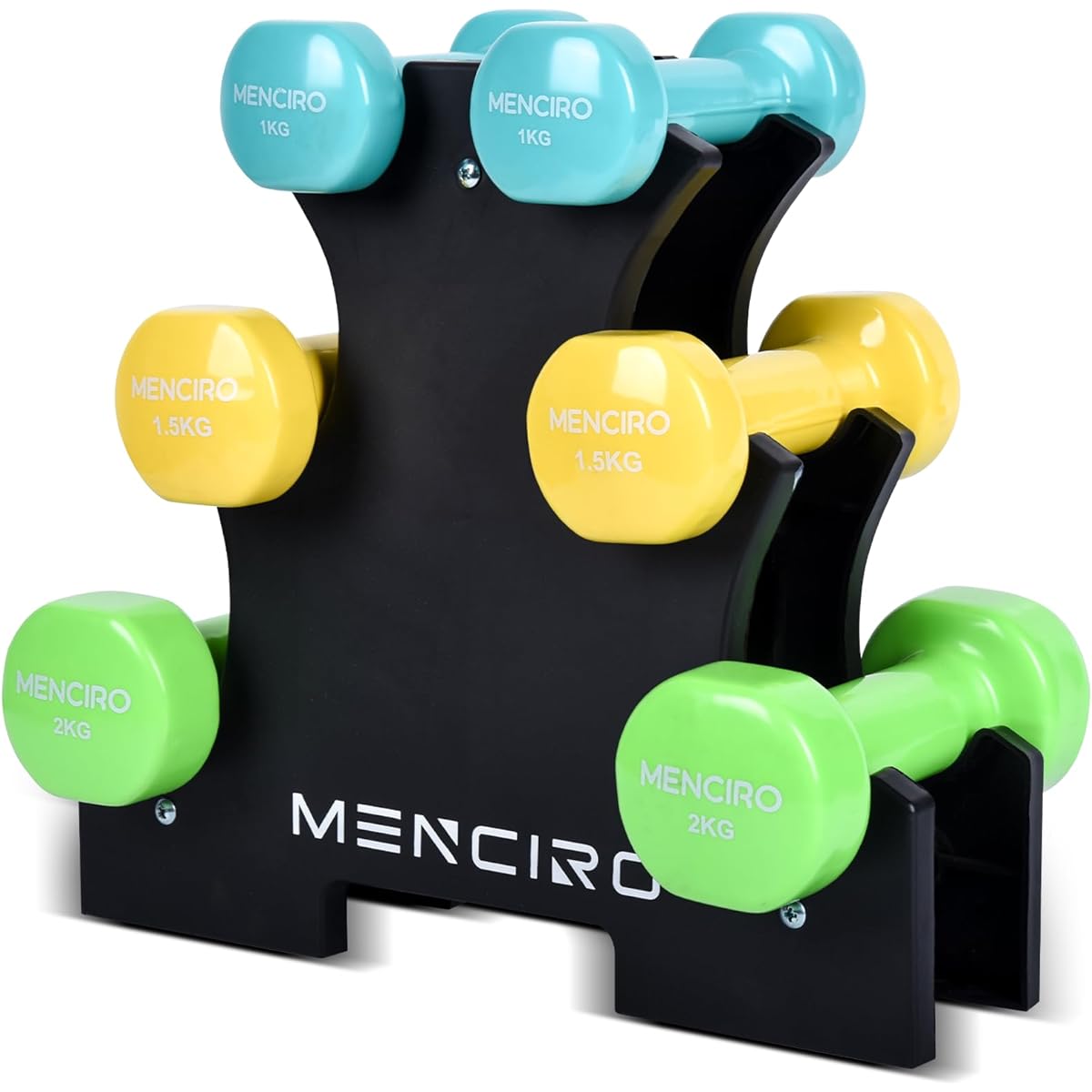 MENCIRO Dumbbell 1kg/1.5kg/2kg Dumbbell Set Iron Array Muscle Training Odorless Material Muscle Training Diet