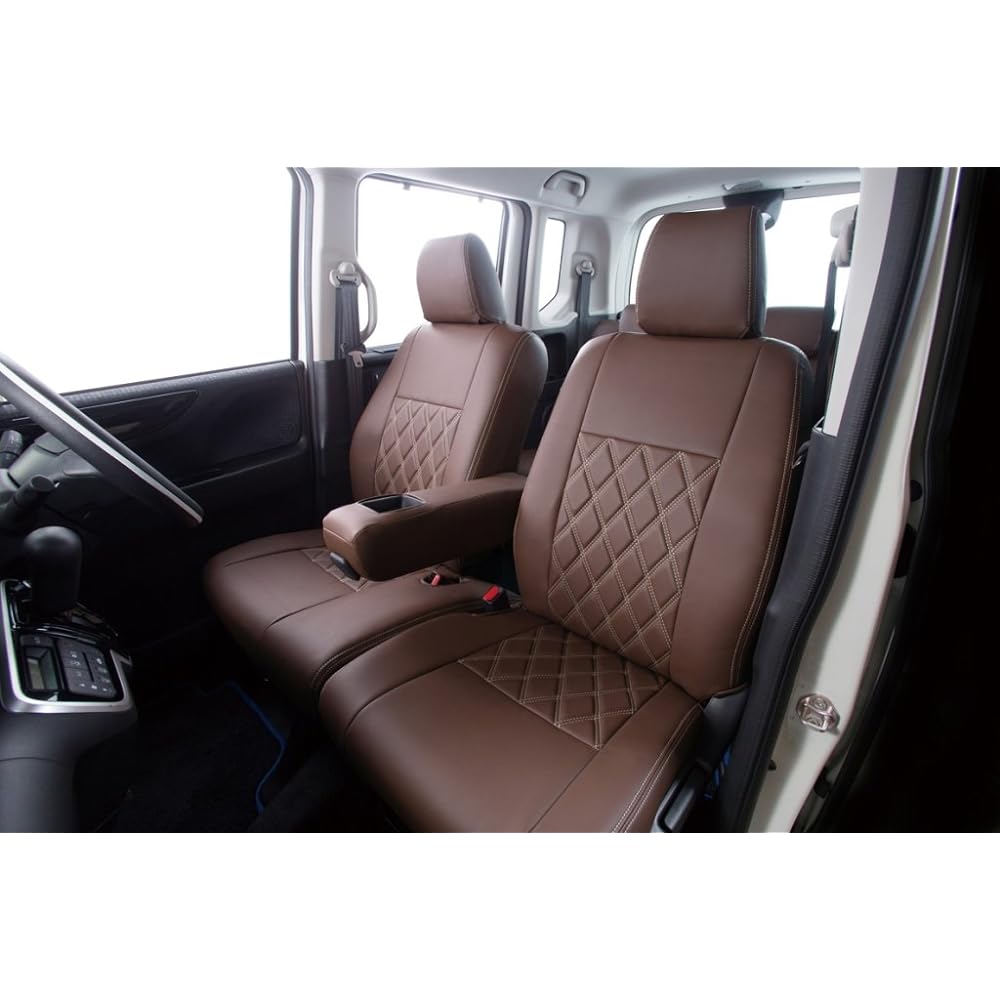 Clazzio Seat Cover Every Wagon/Scrum Wagon D#17 Series Clazzio Diamond Brown x Ivory Stitch ES-6033 [16ESA6033N]