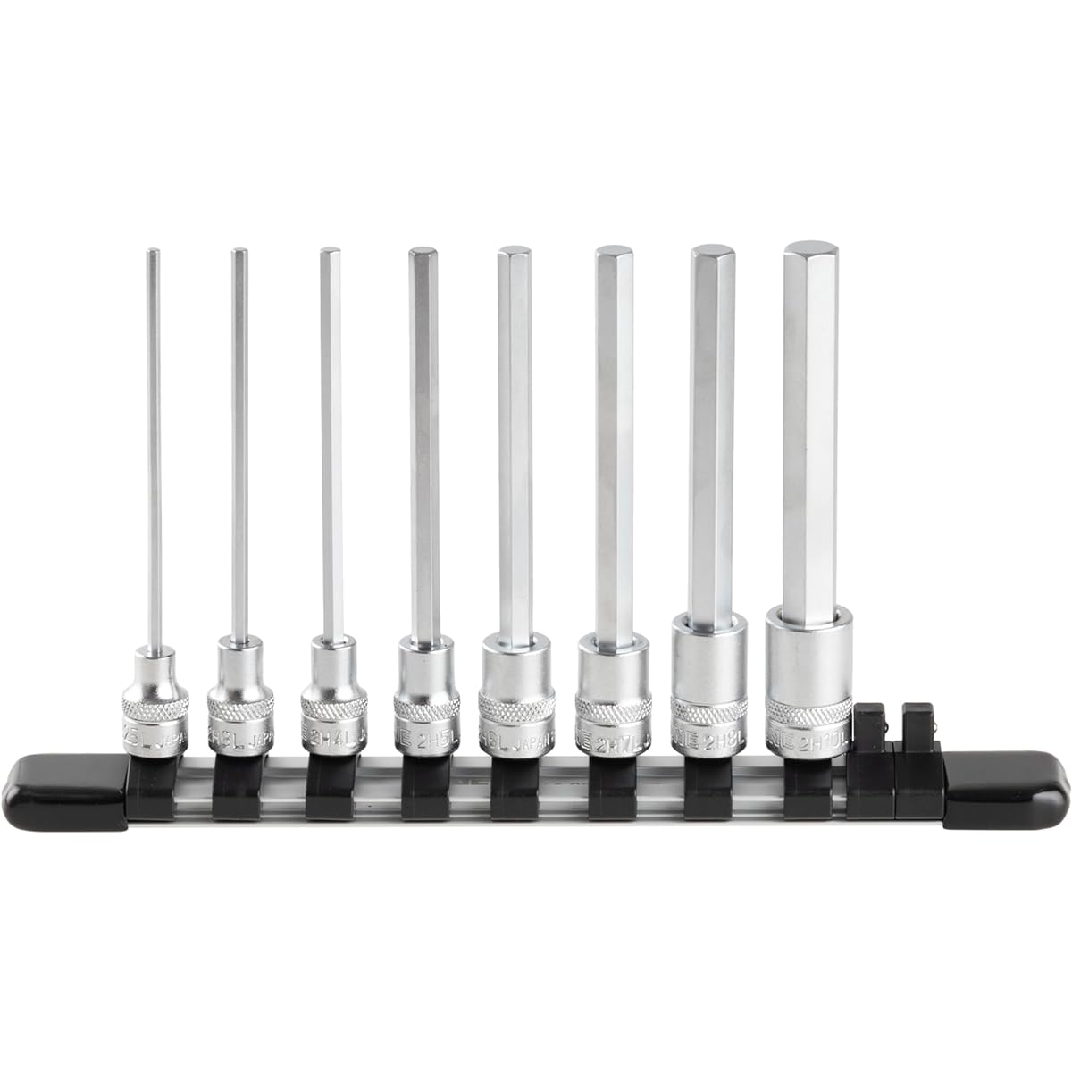 TONE Long Hexagon Socket Set (with holder) HH208L Drive angle 6.35mm (1/4") Contents 8 items
