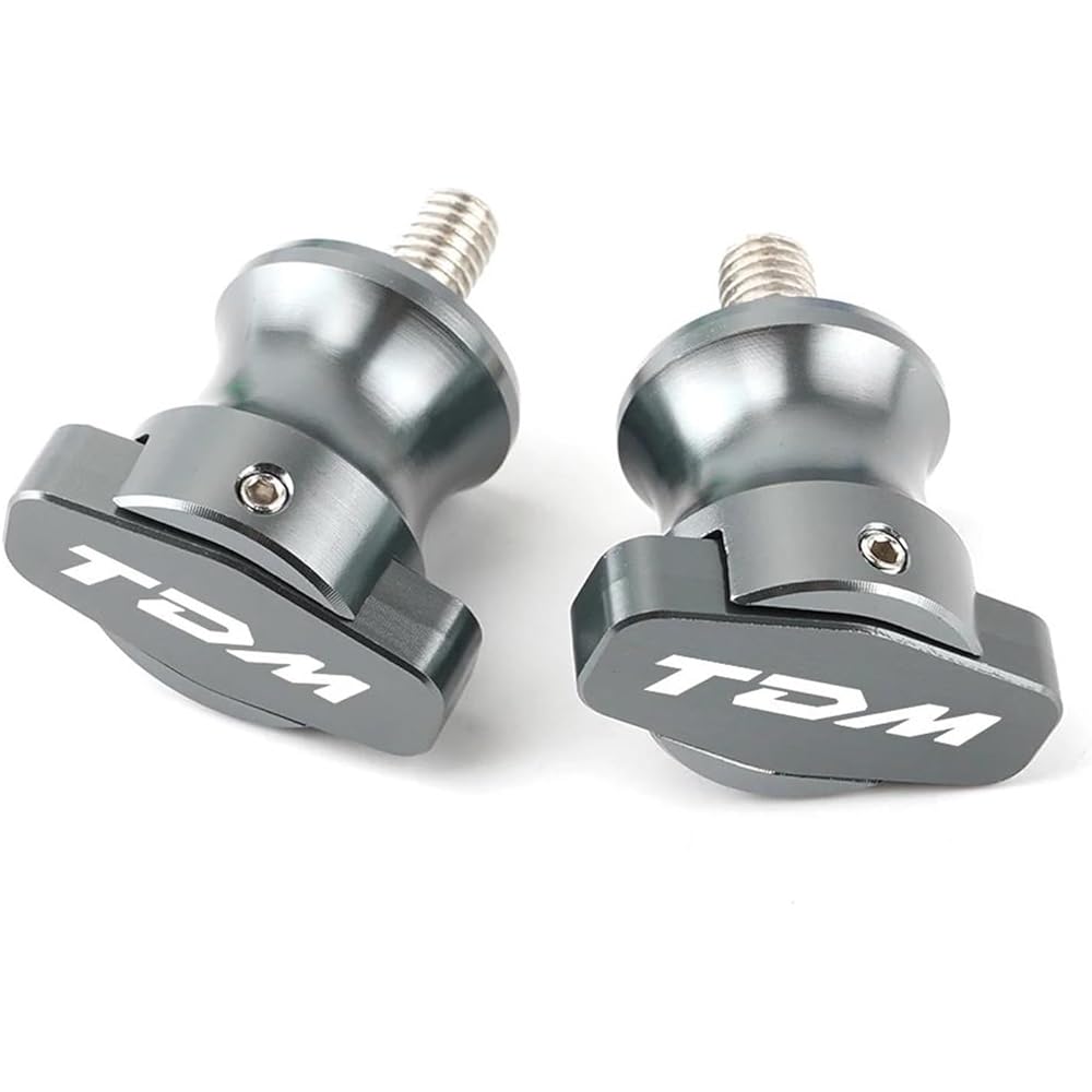 Bike Stand Swing Arm Slider 6mm Motorcycle Stand Screw CNC Aluminum Swing Arm Spool Slider For TDM 900 TDM900 2004-2015 TDM 850 TDM850 1991-2020 (Color: Titanium)