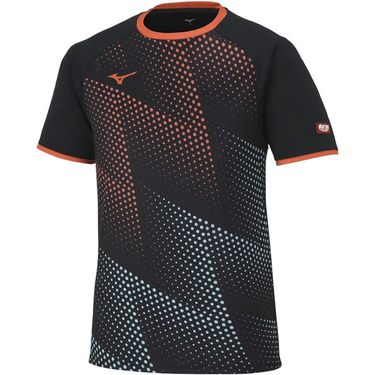 [Mizuno] Table Tennis Wear Game Shirt, Short Sleeve, U-Neck, Unisex, Sweat Absorbent, Quick Drying, JTTA Officially Approved, 82JAA101