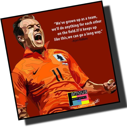 Arjen Robben Netherlands National Team Overseas Soccer Graphic Art Panel Wooden Wall Hanging Interior Poster