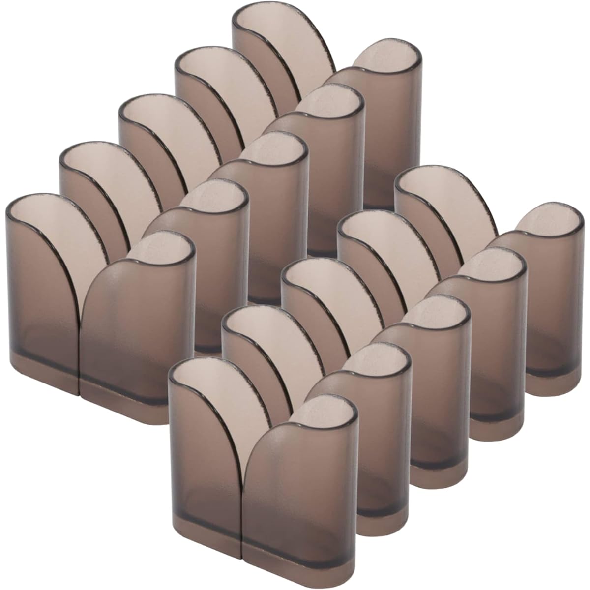 Hist Paper Napkin Holder Napkin Stand Commercial Use 3 Colors Plastic Napkin Stand Tabletop‗SJ-6001 (Brown 10 pieces)