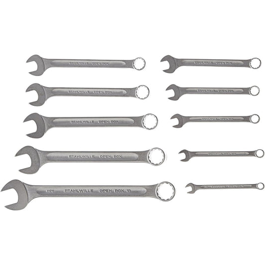 Stabile one-eye, one-mouth spanner set (inch) 13A/10KT