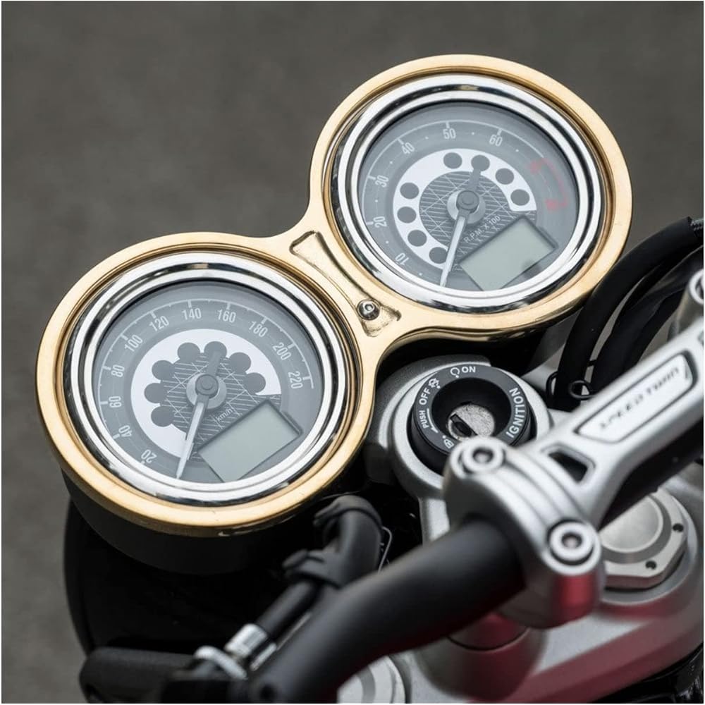 Motone Meter Cover T100 T120 Speed Twin 1200 Thruxton R/RS Brass SPEED CUFF MMU582