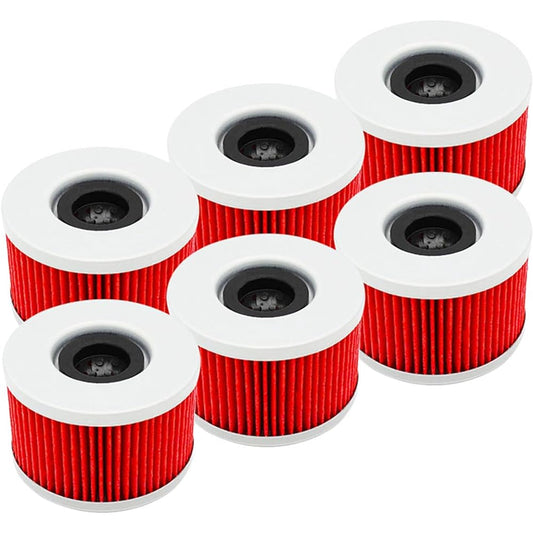 Motorcycle Parts Oil Filter H/ON-DA CM250 CM400 CM450E CMX 450 Rebel CX400 CX500 Custom CX650 Gl500 Silverwing GL650 (Color : 6 pcs Red)