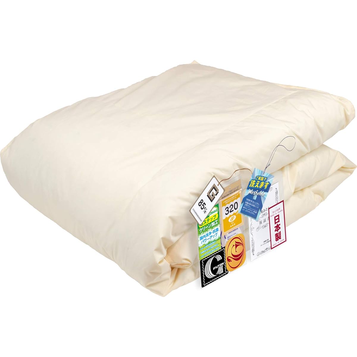 Anmin Factory Thin Duvet Single Ivory Color Feather Weight 300g White Down 85% Down Power 320dp or More Japan Association 3 Star New Gold Label Certified Quality Lightweight Fabric Anti-mite Treatment Domestic Washing, Antibacterial and Odor Resistant, P