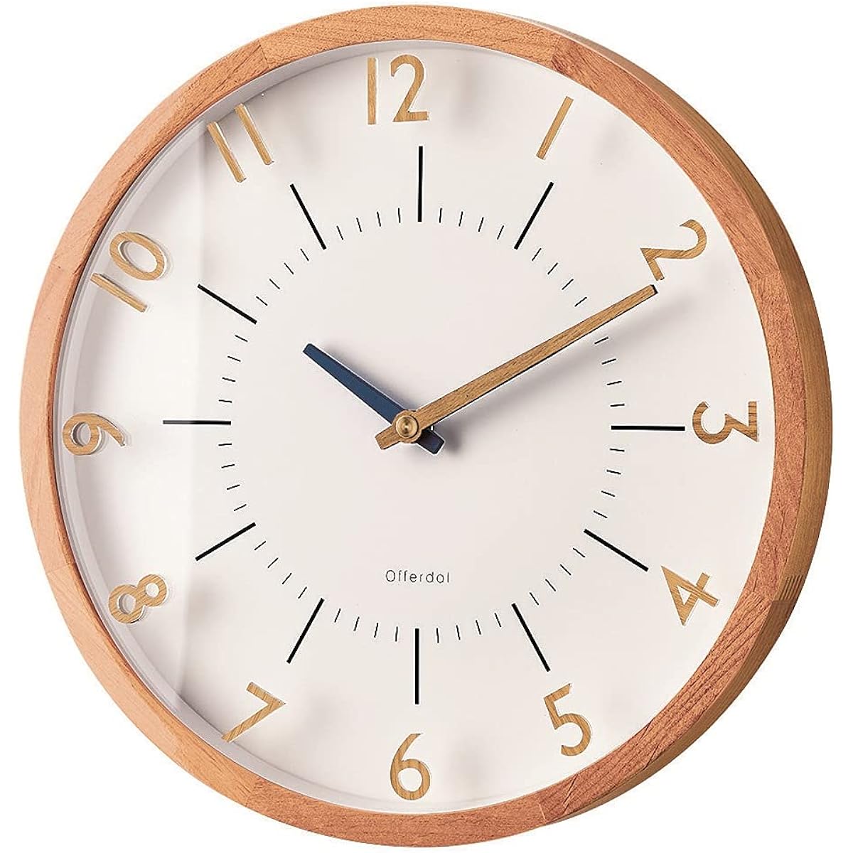 Interform Wall Clock Radio Controlled Clock Oranto Natural CL-3350NA Diameter 30cm Radio Controlled Step Movement