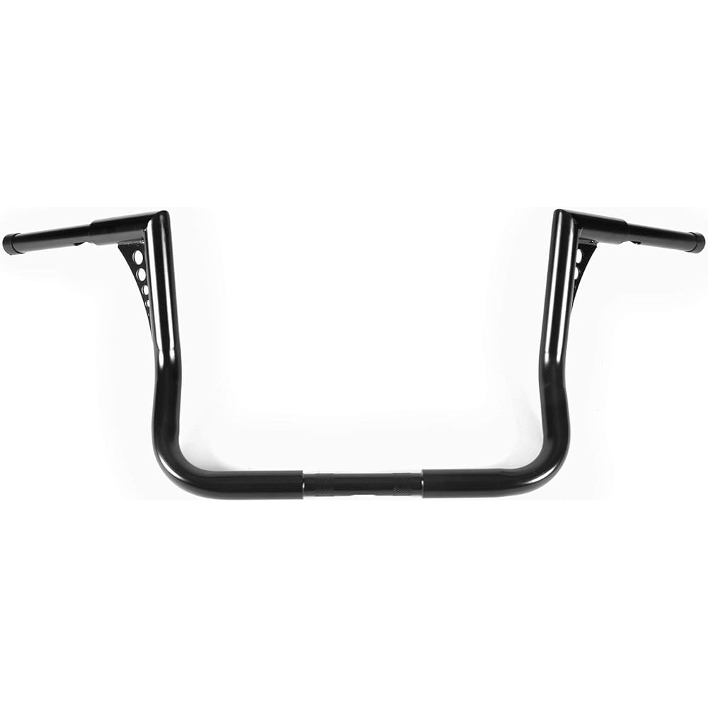 Krator 1.25" Black Handlebar Rise 12" - 1 1/4" Ape Hanger Bar Compatible with Harley-Davidson Electra Glide FLHT 1996-2022