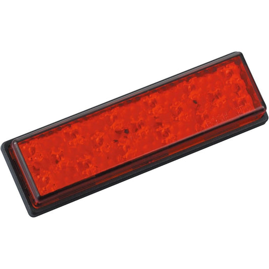 POSH Motorcycle Supplies Paste LED Tail Lamp Universal Square Type Red 090049-90