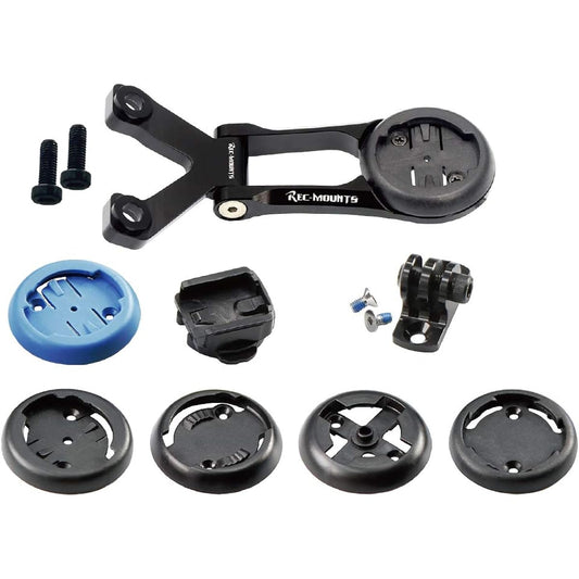 REC-MOUNTS Type α combo mount for Cannondale (HollowGram Stem KNØT/SAVE) (10 brand compatible models) [CAAD2α+GP] Garmin, Cateye, Pioneer, Lesine, Wahoo, Brighton, Giant, Explova, Sigma , Polar, GoPro HERO compatible