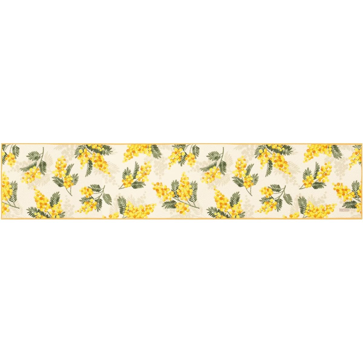 Senko S.D.S Mimosa Kitchen Mat Approx. 50 x 240cm Yellow Floral Pattern Antibacterial Odor Resistant Made in Japan 31872