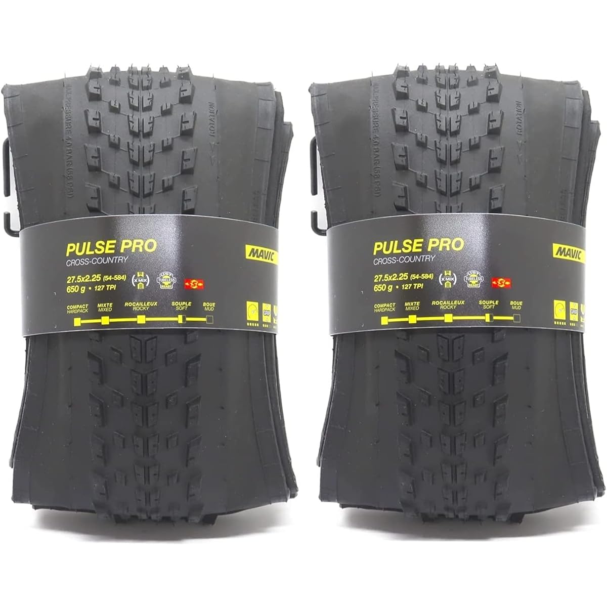 Set of 2 MAVIC Pulse Pro 27.5x2.25(54-584) Pulse Pro UST Tubeless Ready Tire MTB TUBELESS READY [Parallel Import]