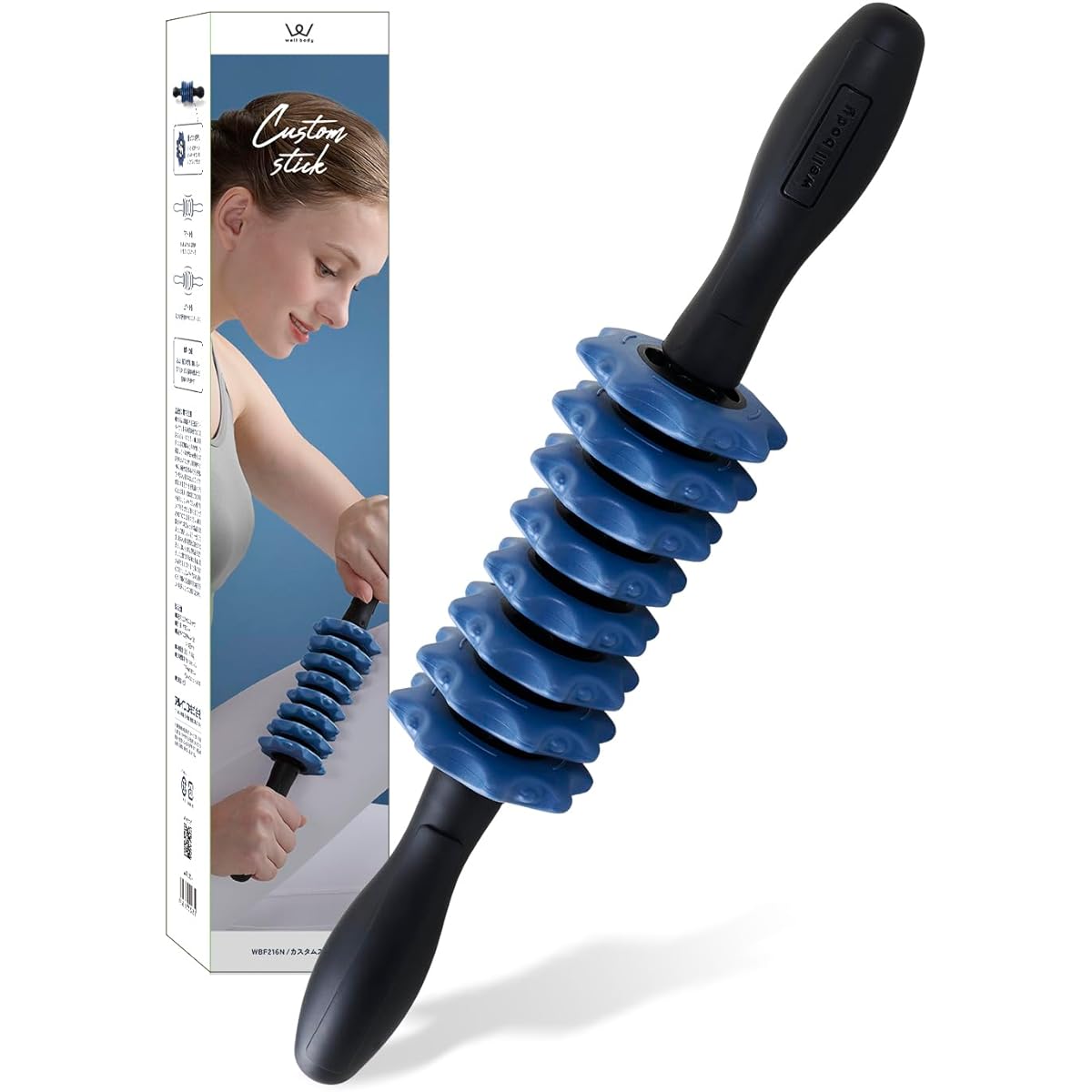 ALINCO Stick Roller Fascia Roller Myofascial Release Exercise Custom Stakes WBF216