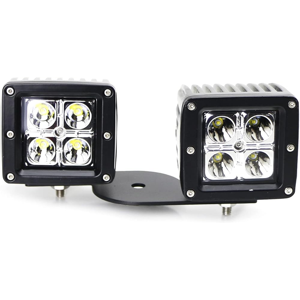 IJDMTOY Dual Podlight Attached Bracket Track/SUV/Food Hinge/A Pillar Mount LED Podlight System