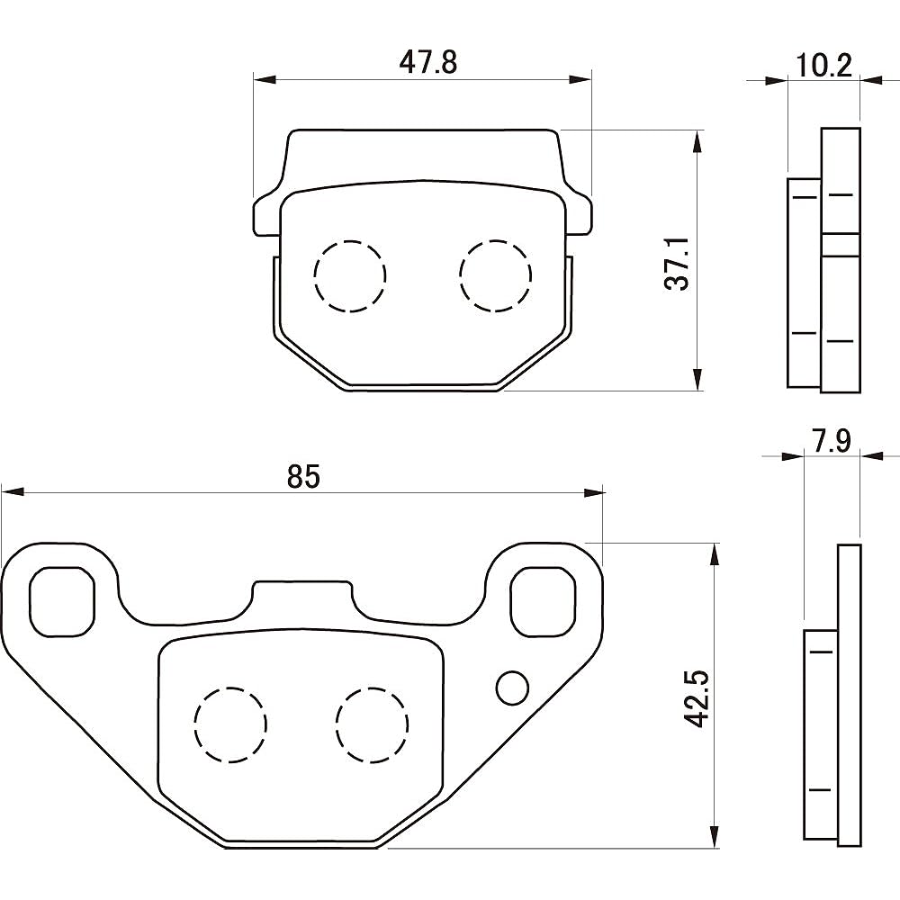 Daytona Motorcycle Brake Pad Red Pad (Semi Metal Pad) Address V100 (91-94) Sepia ZZ (90-99) KMX125 (86-89) KSR-2 (90-00) etc. 79838 Serial No.: 54