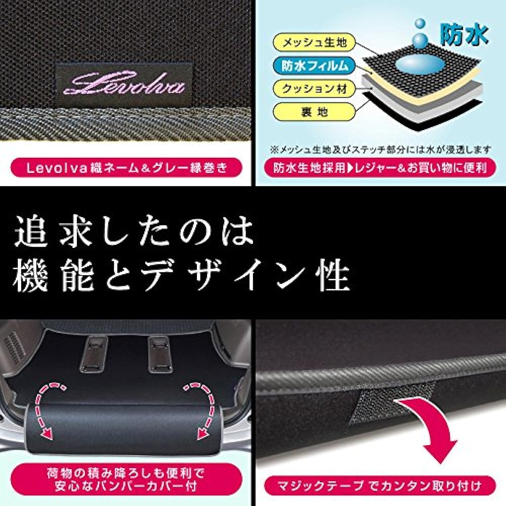 Levolva Luggage Cover - GB5 GB6 GB7 GB8 Freed Hybrid/Croster Included, Waterproof, Stain Resistant, Luggage Mat with Bumper Cover, Honda Trunk Seat, Trunk Mat, Floor Mat, Accessories Parts