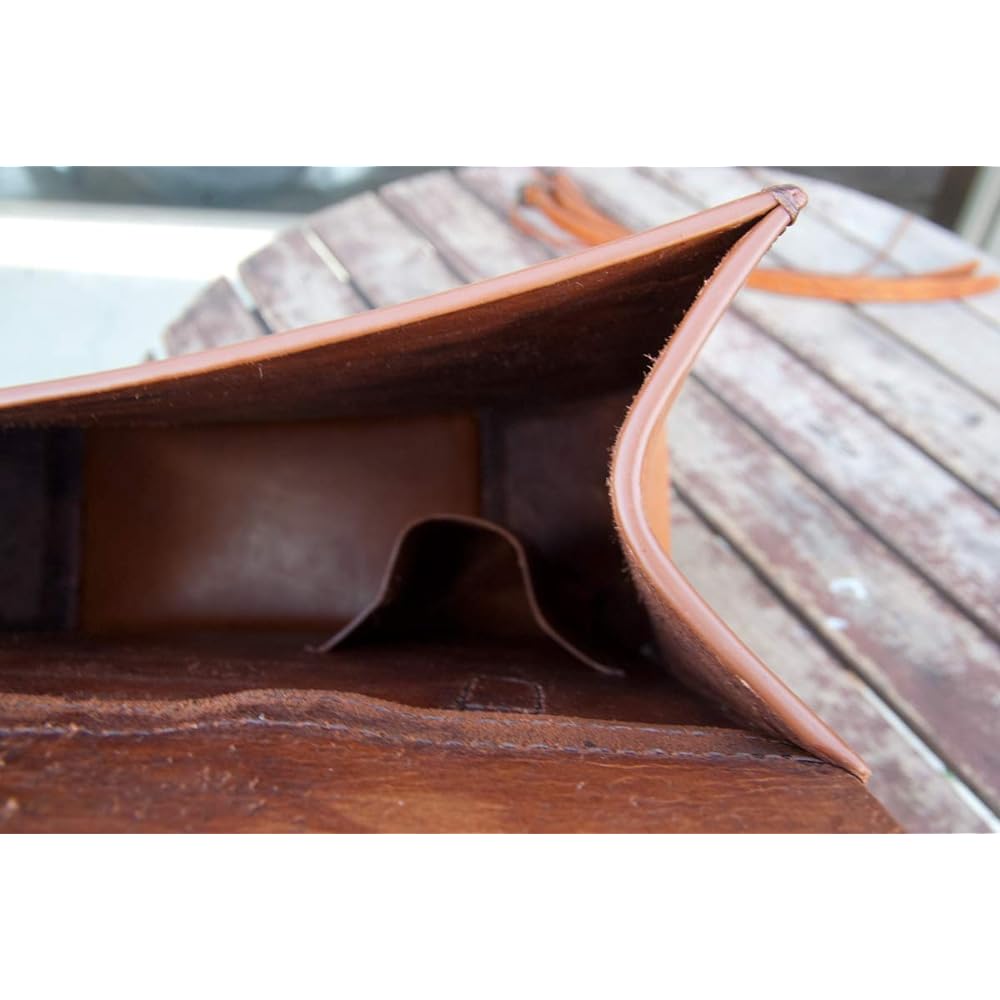 TM Leather Genuine leather saddle bag Brown Brown L size 12L [For right side of vehicle] One-touch opening/closing lock