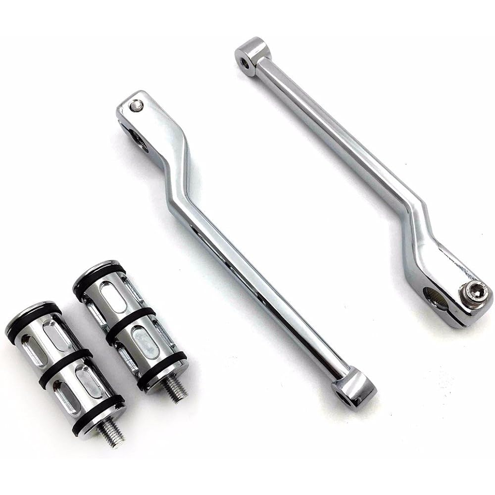 Style 101 Motorcycle Chrome Heel/Toe Shift Lever/Gear Shift Foot Lever with Footpeg Shifter Pegs for Harley-Davidson Road King Street Glide 1988-2017