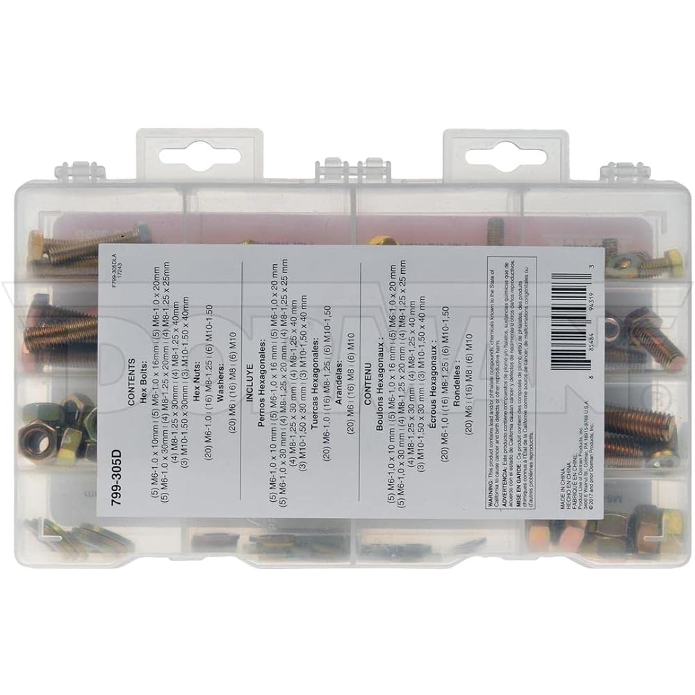 DORMAN 799-305D Propack Metric Class 10.9 Hardware 126 pieces